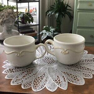 Vintage Princess House Pavilion soup mugs.